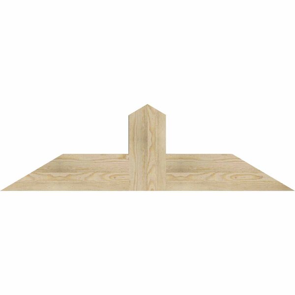 Ekena Millwork Portland Rough Sawn Timber Gable Bracket, Douglas Fir, 48"W x 14"H x 4"D x 6"F, 7/12 Pitch GBW048X14X0406POR00RDF - main